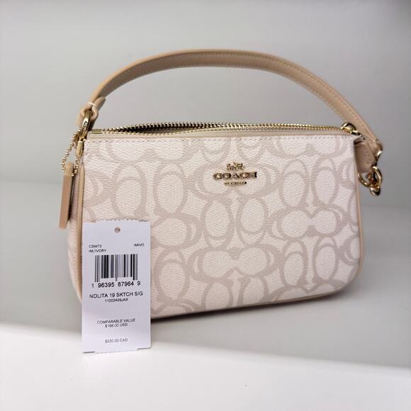 Coach Nolita 19 Shell Print CBK79 Sketch Signature Canvas CBM72 - Picture 6 of 16